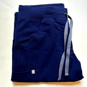 FIGS Women's Kade Cargo Scrub Pant - Navy - Small Petite